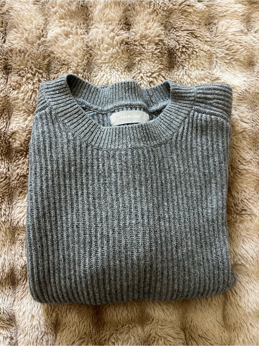 Everlane W’s Ribbed Crewneck Sweater in Gray L